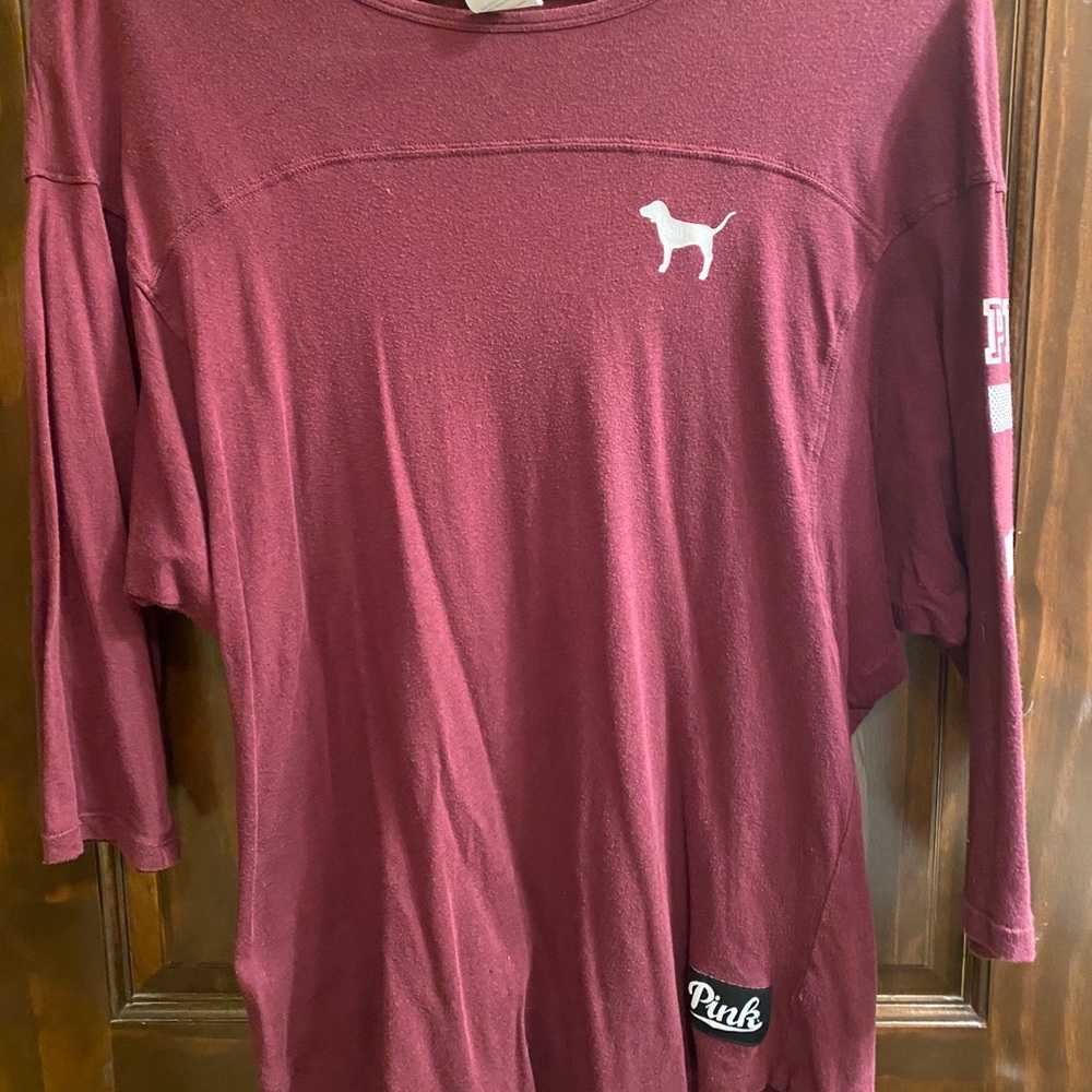 PINK 3/4 Length Sleeve Tee